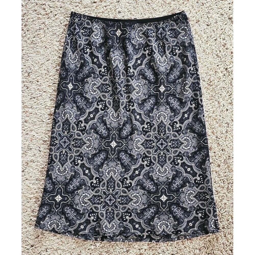 The Limited Womens 100% Silk Slip Skirt XS Elastic Waist Dark Gothic Whimsigoth